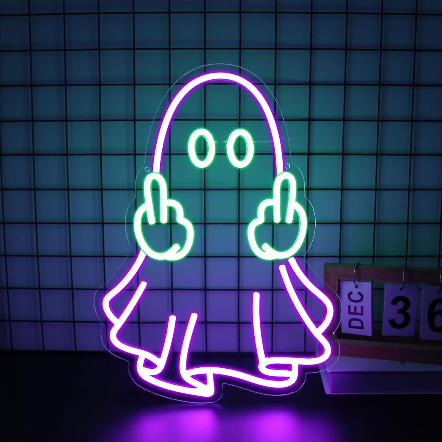 Home Lighting And Decor - Ghost Neon Sign USB Powered LED