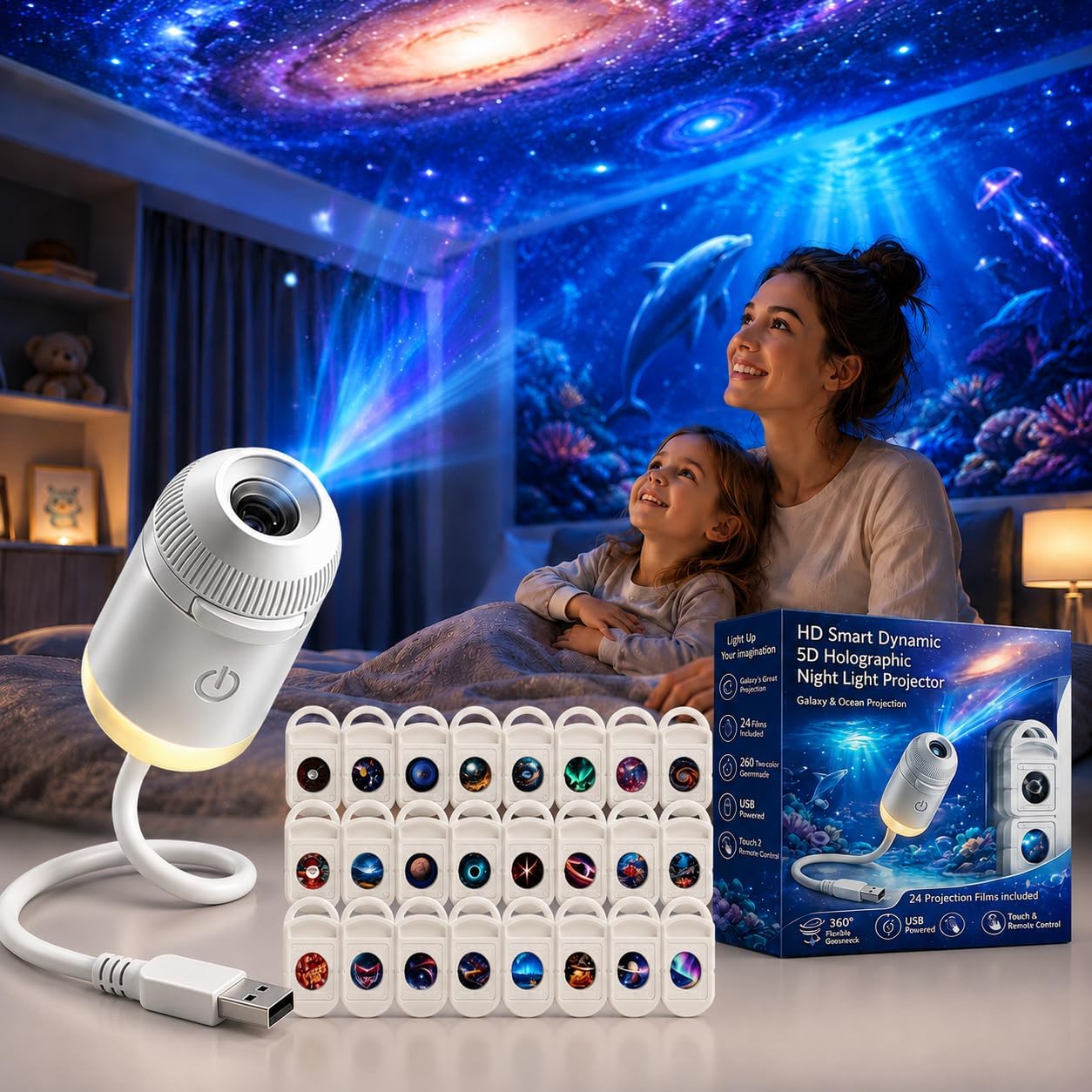 Home Lighting And Decor - HD Smart Dynamic 5D Holographic Night