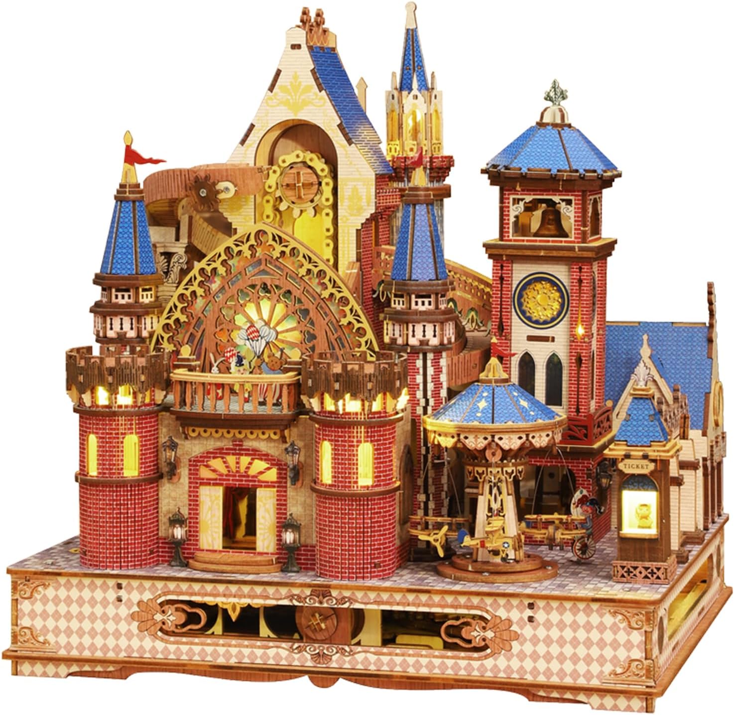 Lighting Decor House - DIY 3D Wooden Puzzles for Adults,Alnwick