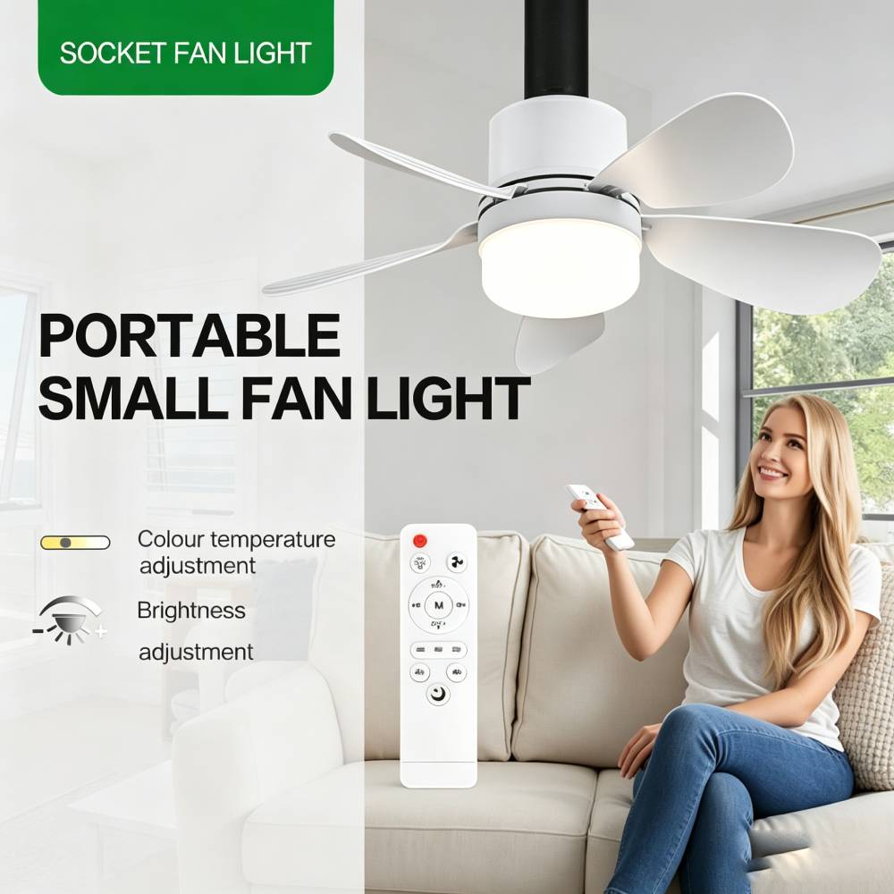 Socket Fan Light with Remote,  - Home Lighting And Decor review and price