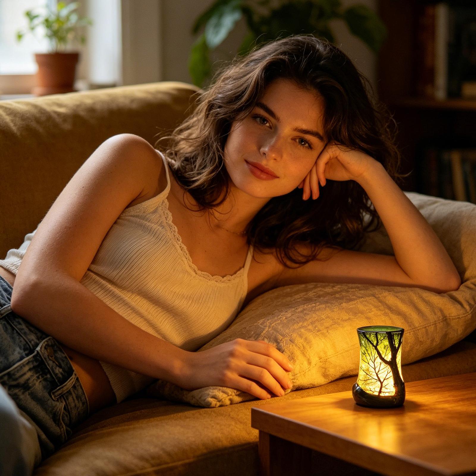 Bedside Table Lamp Forest Nigh - Home Lighting And Decor review and price
