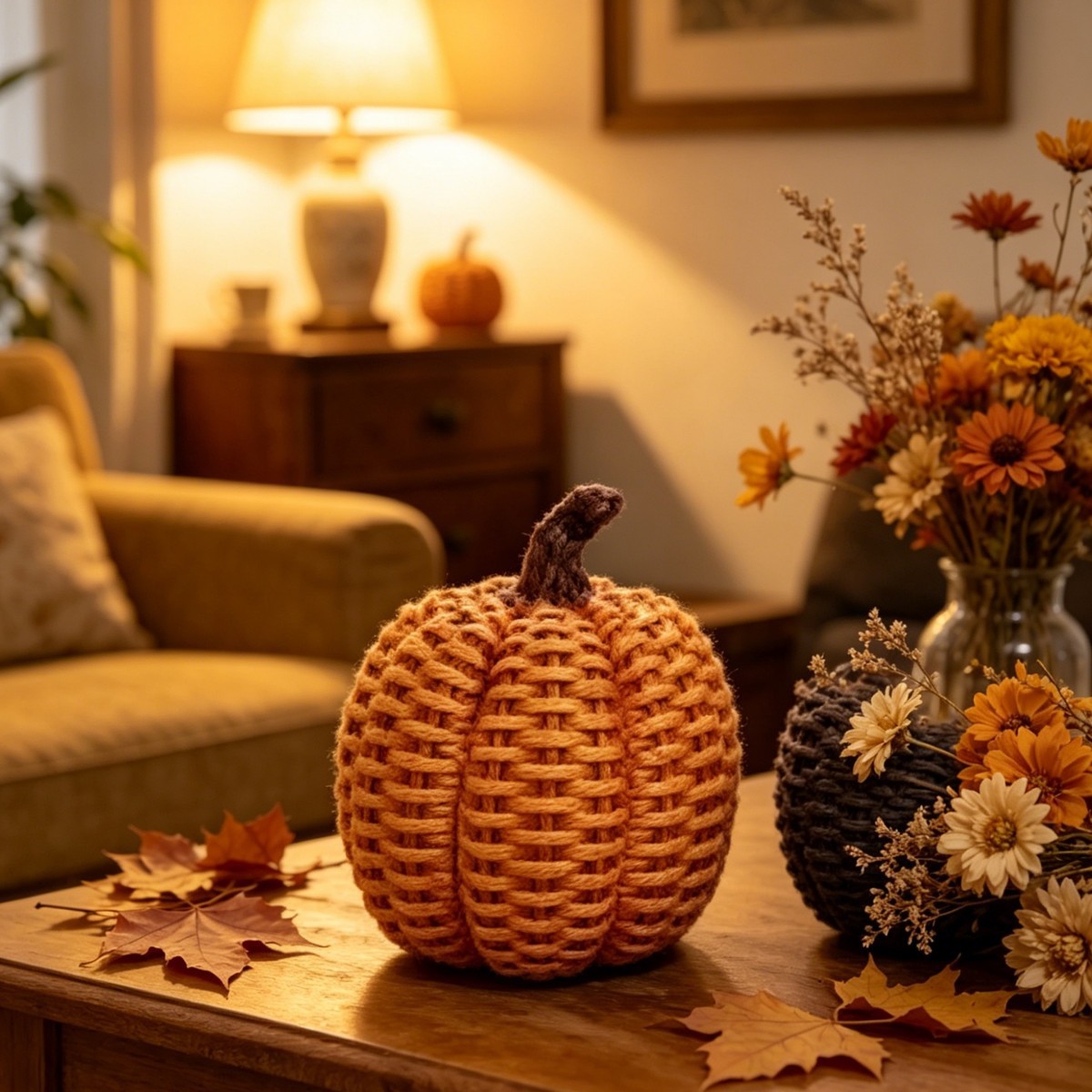 Imitation rattan pumpkin ornam - Lighting Home Decor Items review and price