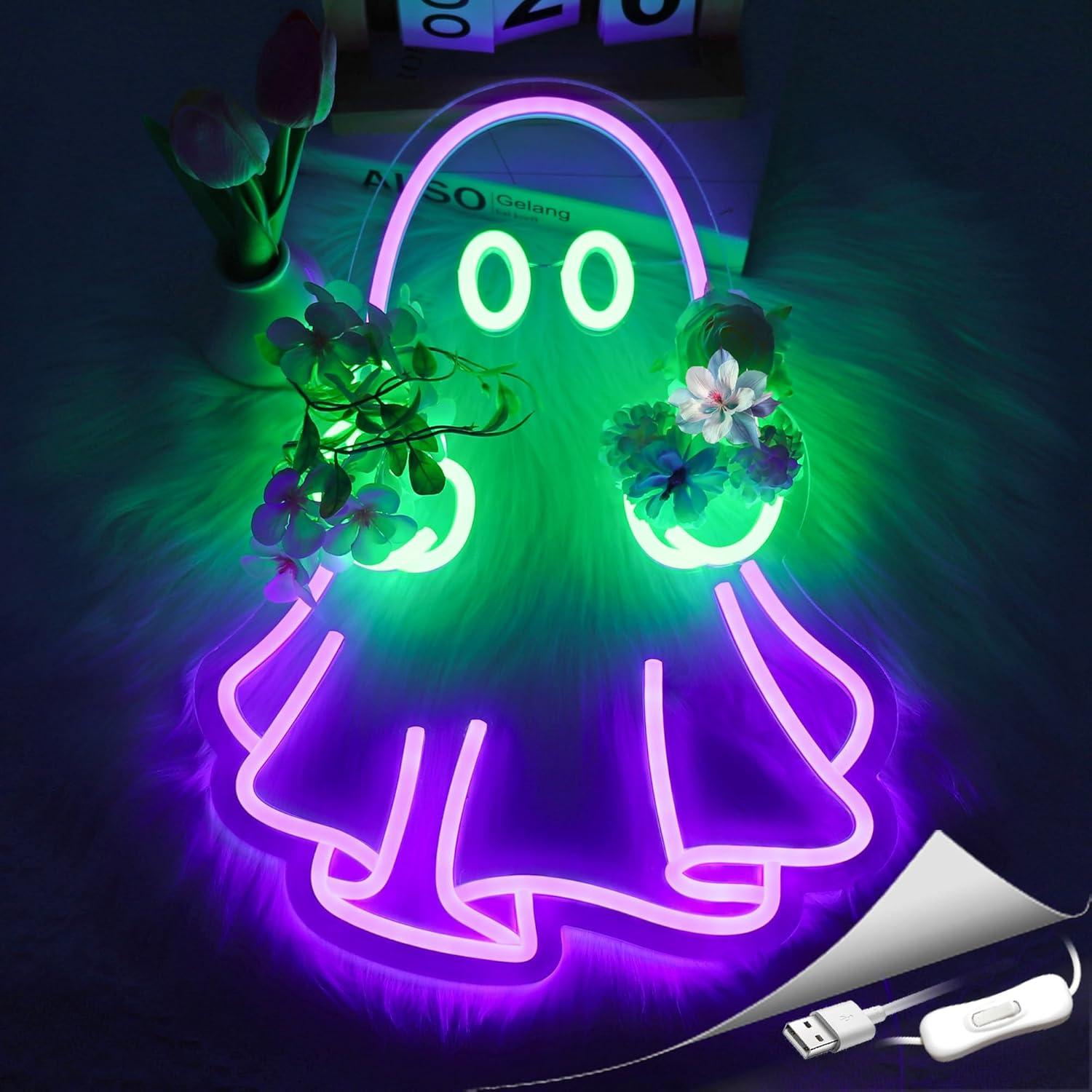 Ghost Neon Sign USB Powered LE - Home Lighting And Decor review and price