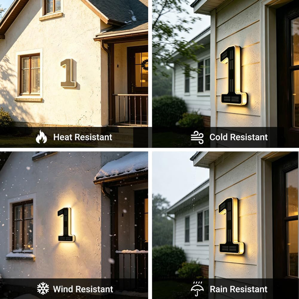 12cm Solar Outdoor House Numbe - Lighting Decor House review and price