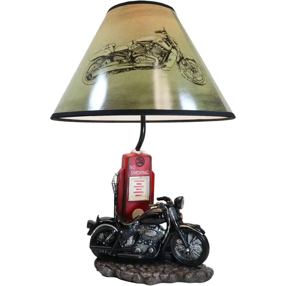 Vintage Retro Black Motorcycle - Home Lighting And Decor review and price