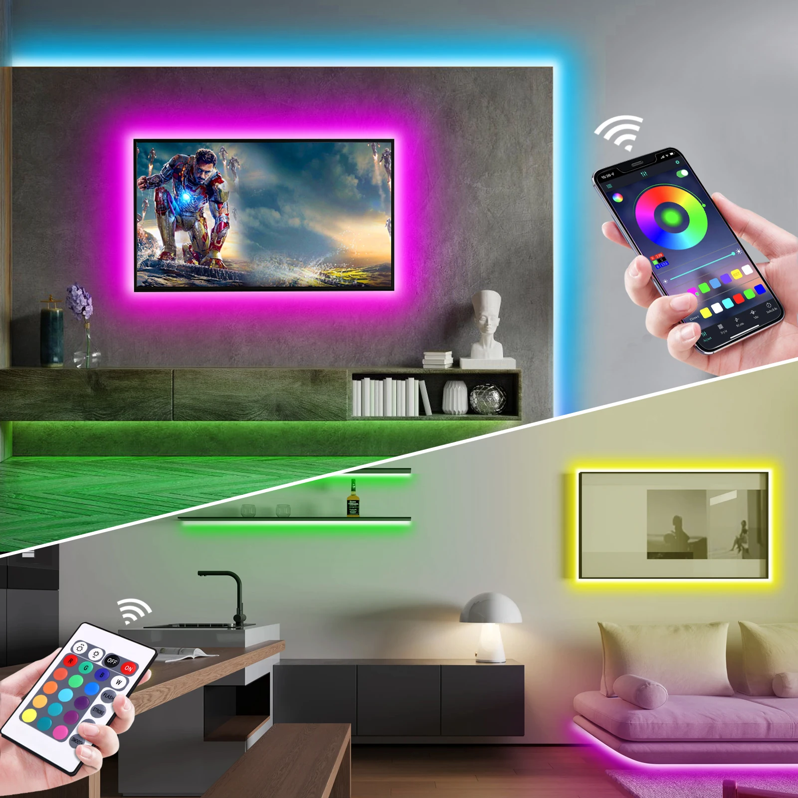 1-5m RGB LED Neon Strip Light  - Home Lighting And Decor review and price